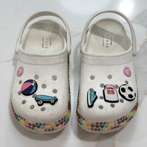 Girls CROCS brand slip-on shoes with charms size girls 13